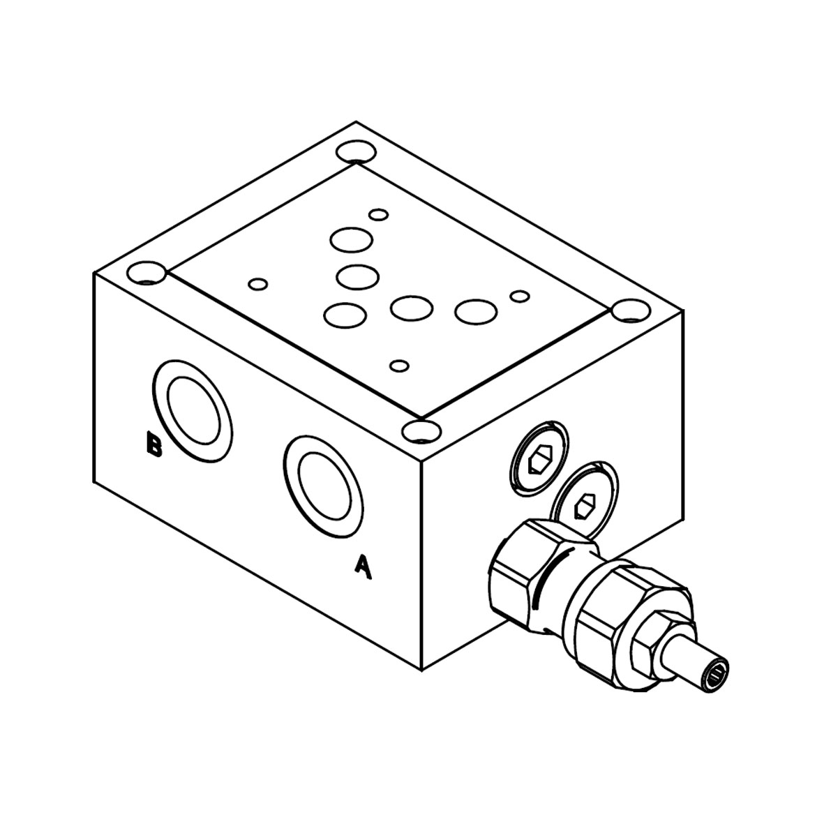 BASISBLOK NG10 1 ELEMENT ZIJAANSLUITING ALU